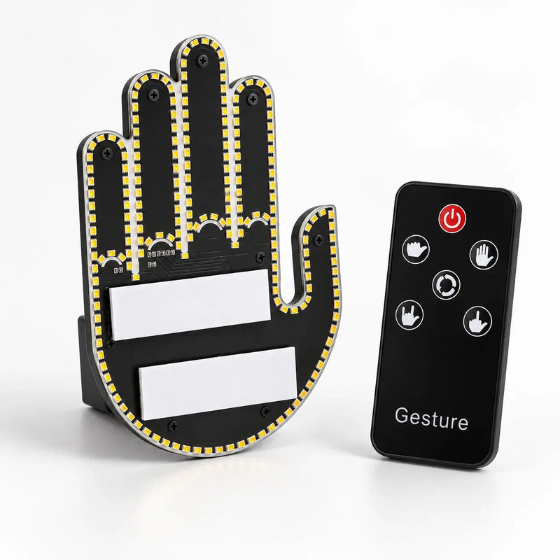 Switch between 4 gestures with the included remote.