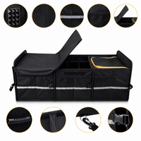 Folding Waterproof Oxford Cloth SUV Trunk Organizer with Roller and Handle
