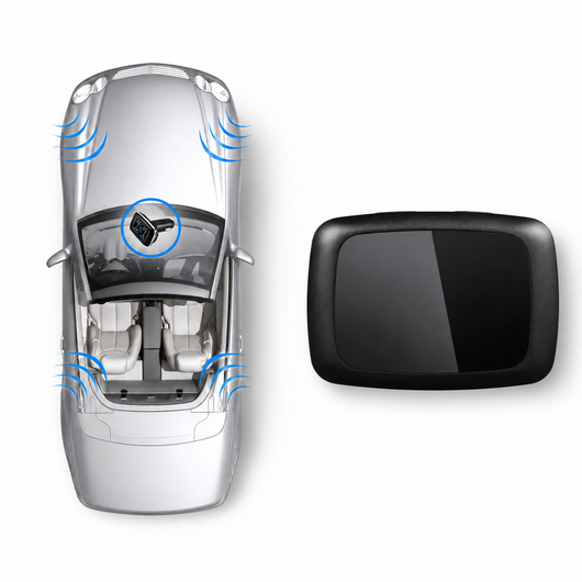tpms display screen mounted on car dashboard showing tire pressure