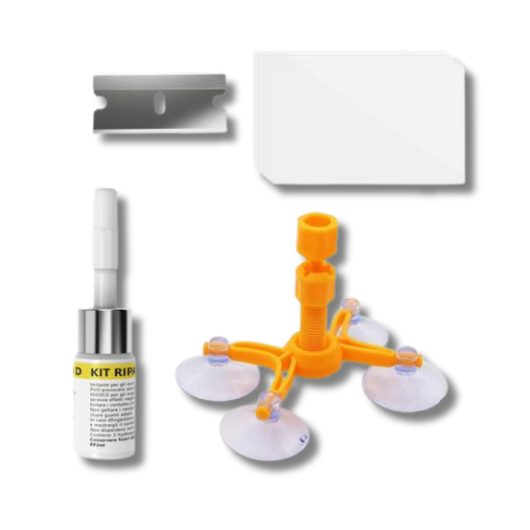 uv resin glue bottle and injector tool for windshield crack repair